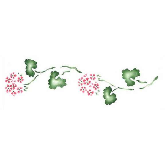 4 inch Geranium Border SKU #158 by Designer Stencils
