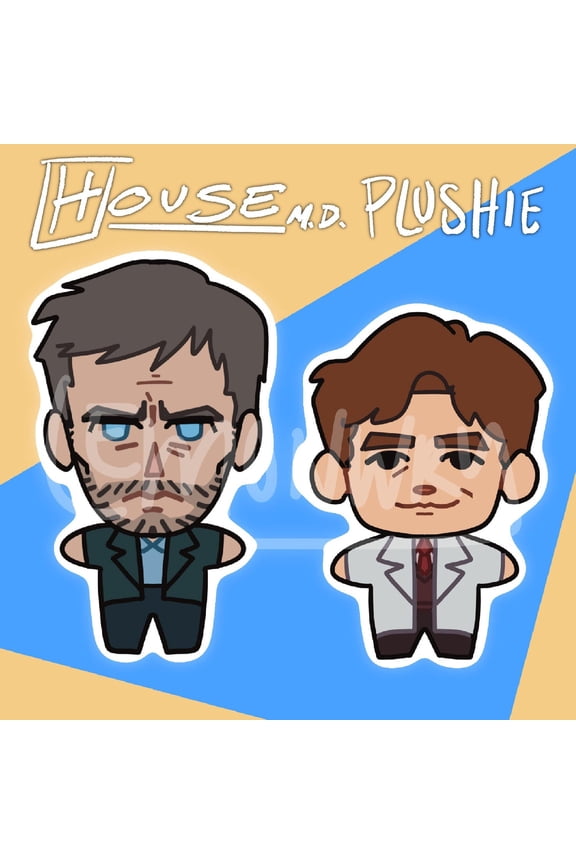 4 inch House MD Greg House James Wilson Plushie (1 keychain)