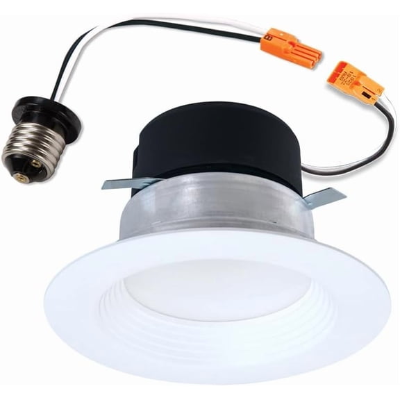 4 inch LED Recessed Light Trim with 5 Selectable Color Temperatures, Dimmable Can Light for Ceiling Retrofit LT4069FS1EWHR