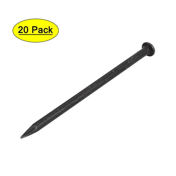 4-inch Length Carbon Steel Point Tip Wall Cement Nail Black 20Pcs