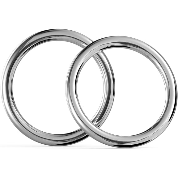 4 inch Metal O Rings, Stainless Steel Round Ring Buckles, Solid Welded Metal Loop for Macrame, Hanging Slings Rope