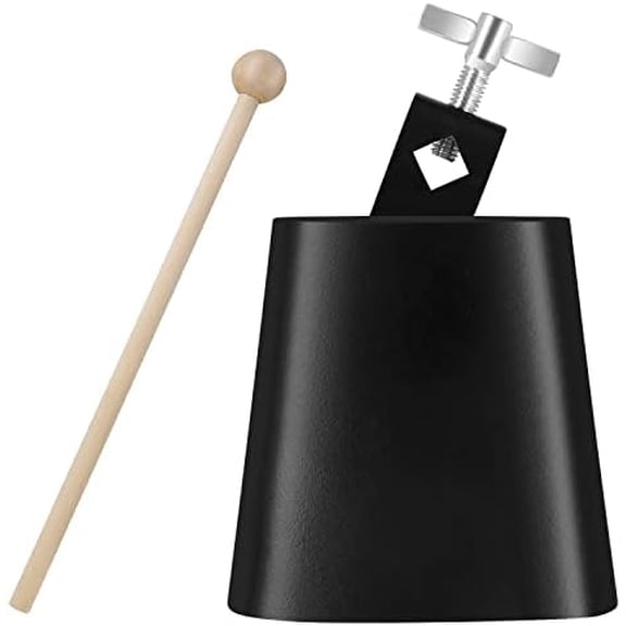 4 inch Metal Steel Cow Bells Noise Makers Hand Percussion Cowbell with Stick for Drum Set