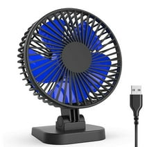 4 inch Mini Desk Fan Strong Airflow 3 Speeds USB Powered Cord Cooling Fan Office