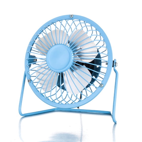 4 inch Mini USB Desk Table Fan, Happon Personal Portable USB Fan Desktop Cooling Fan for Home Office Outdoor Camping Travel, Blue