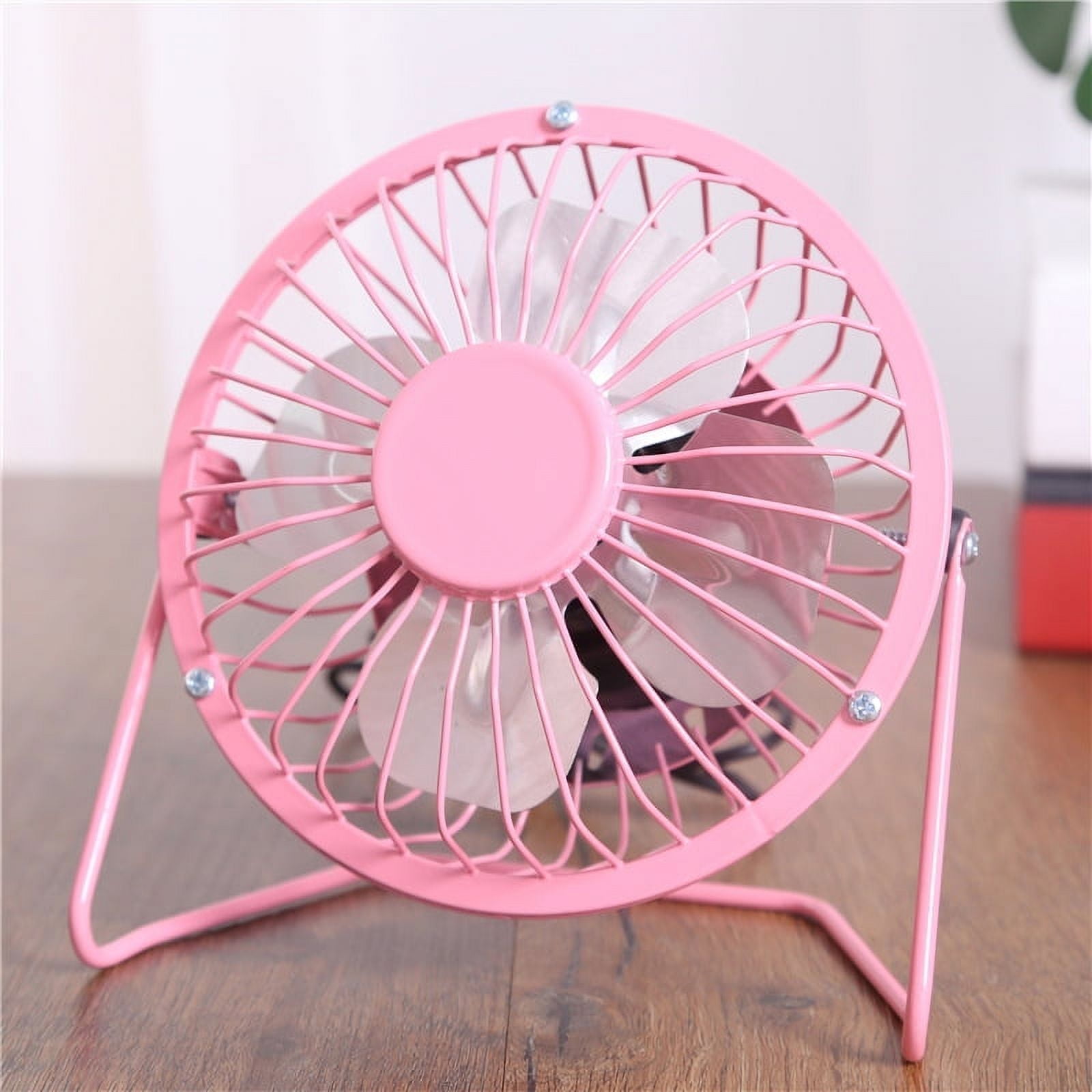 4 inch Mini USB Table Desk Personal Fan Metal Design Quiet Operation ...