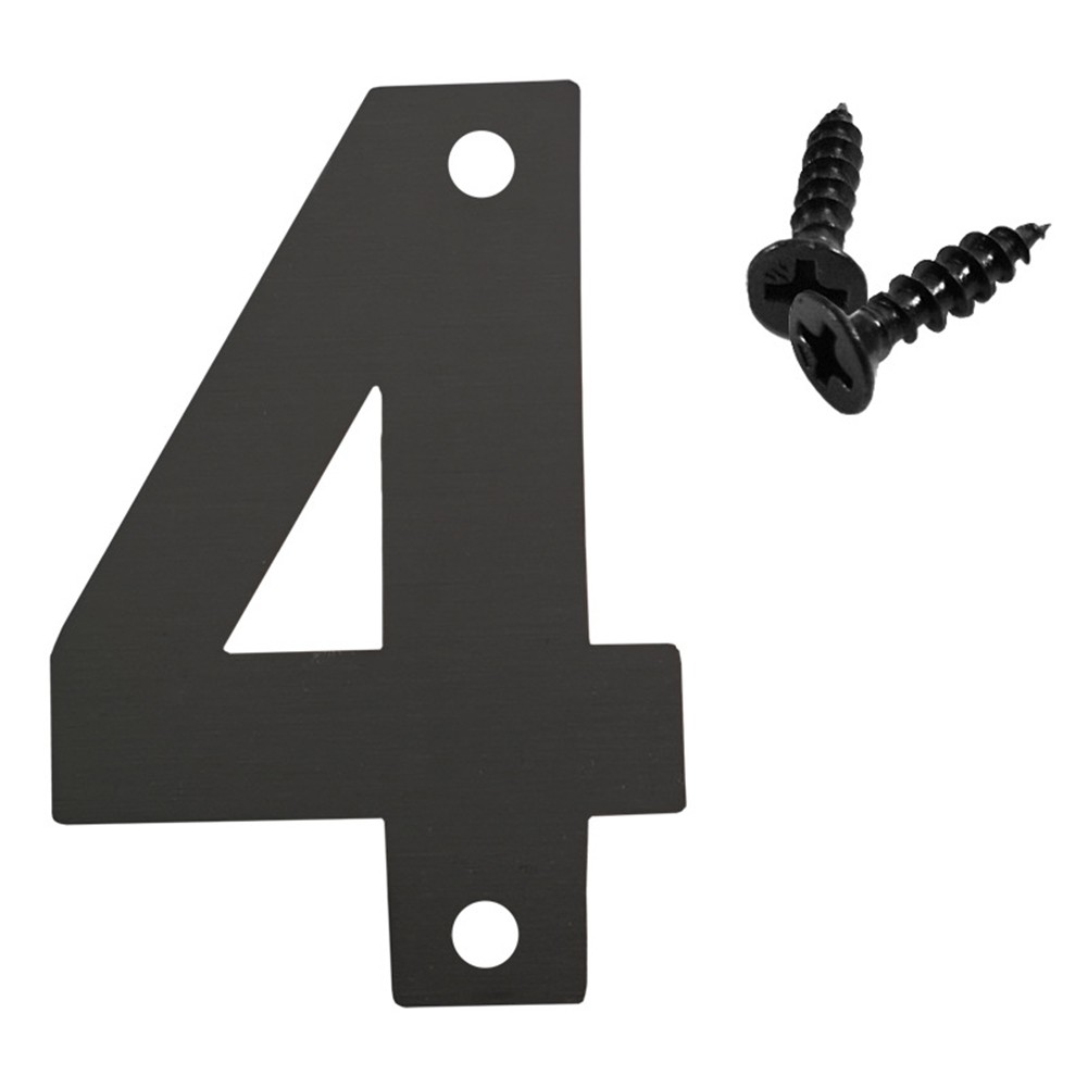 4 inch Modern Floating Outdoor Mailbox House Numbers Black Shadow Home