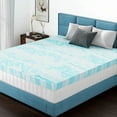 4 inch Queen Cooling Gel Infused Mattress Topper, Memory Foam Mattress