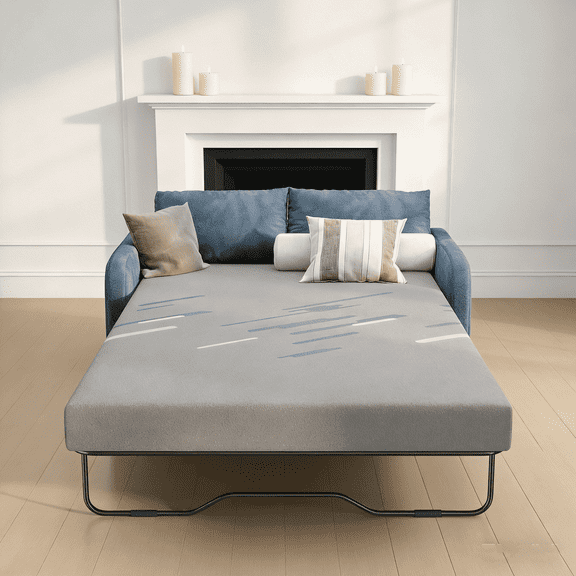 4 inch Queen Size Mattress, Gel Memory Foam Mattress with Removable Washable Cover,  Pull Out Queen Sleeper Sofa Mattress for RVs,Daybeds,Boats&Guest Rooms(Sofa Not Included)