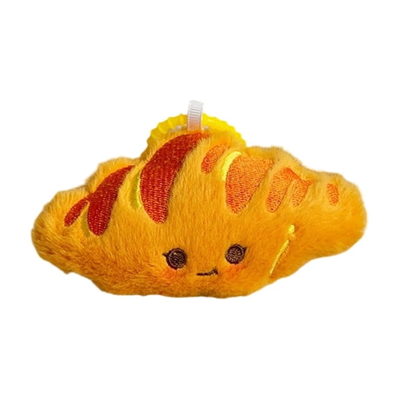 4 inch Realistic Bread Plush Keychain Pendant Soft Cute Food Doll Bag Accessory for Holiday Gift Creative Coffee Croissant Design Simulation Food Toy Charm