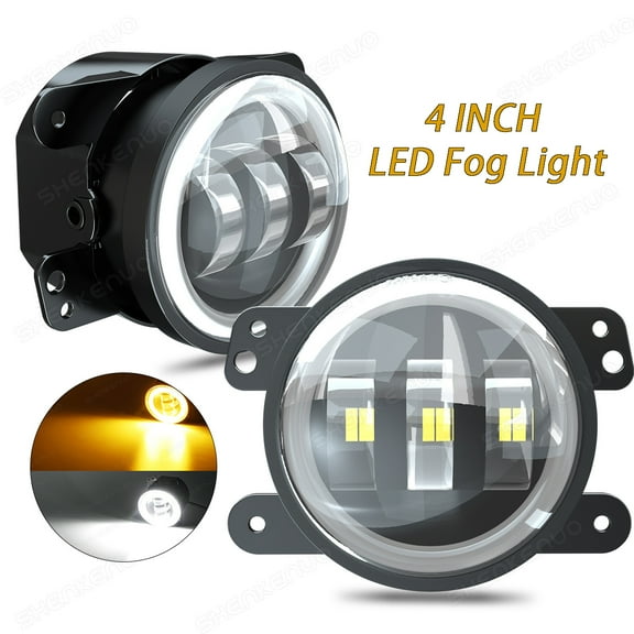 4"inch Round 30W LED Fog Lights Front Bumper For 94-01 Dodge RAM 1500 2500 3500