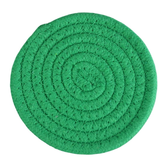 4 inch Round Woven Placemats,Woven Placemats,Placemats Round,Dinner Plates Mat, Non-Slip,Heat-Resistant,Dining Table Woven Place Mats Kitchen Placemat Washable Table Mats,(Green)