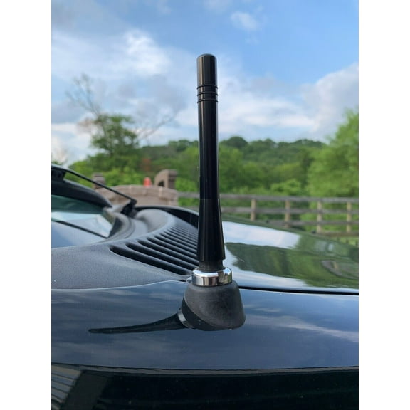 4" inch Short Black Aluminum Antenna Mast AM/FM for DODGE NEON SRT-4 2003-2005