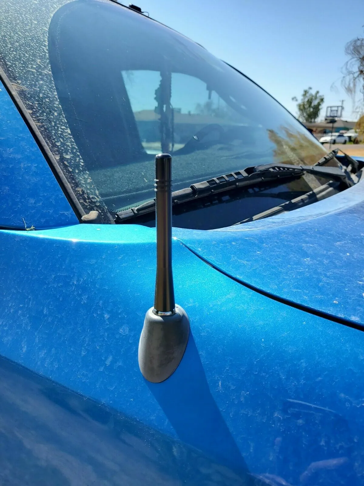 4-inch-short-black-aluminum-antenna-mast-power-rod-radio-am-fm-for