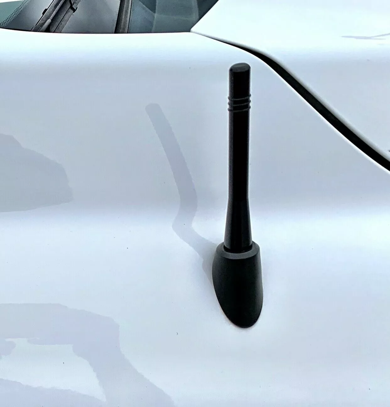 4 Inch Short Black Aluminum Antenna Mast Power Rod Radio AM FM For 