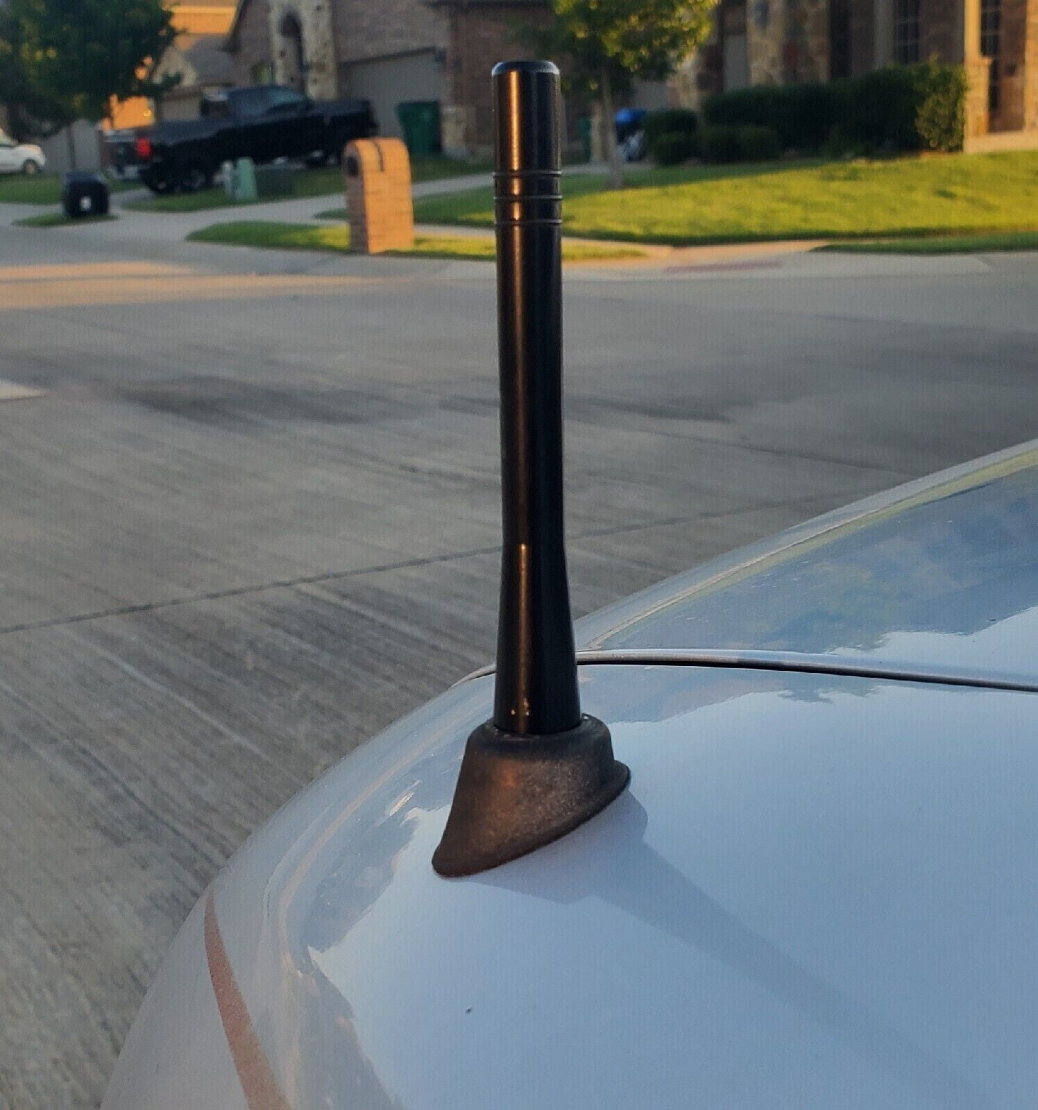 4-Inch Short Black Aluminum Antenna Mast For 1997-2011 Dodge Dakota - AM/FM, Direct Replacement