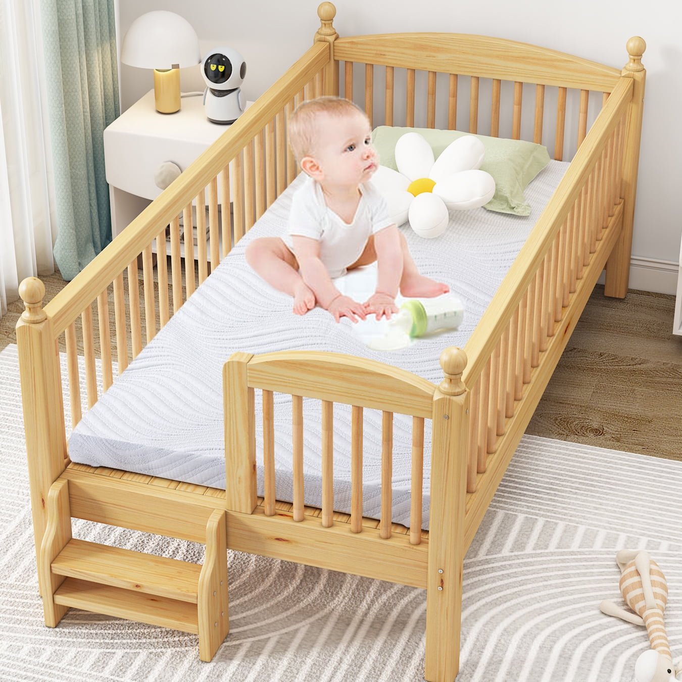 4 inch Size Crib Mattress, Toddler Mattresses Breathable Memory Foam