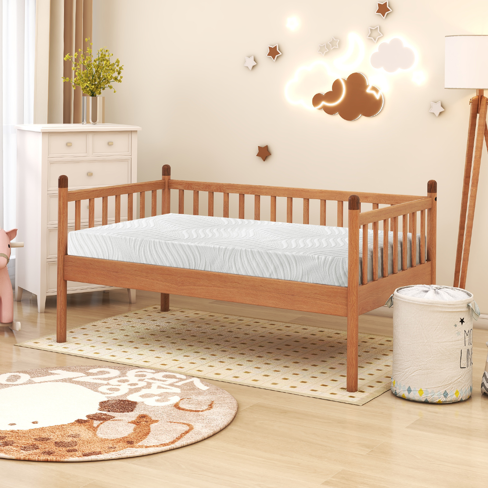  4 Inch Memory Foam Child Mattress For Crib Toddler Bed Fits 
