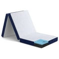 4 inch TriFold Mattress, Bamboo Charcoal Infusion Folding Mattress