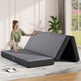 thumbnail image 1 of Cozylore Tri Folding Mattress Single Size Foldable Mattress Memory Foam Mat with Washable Cover and Non-Slip Bottom Portable Floor Bed for Travel, Camping, Guest - 4 Inch, 75" x 25" x 4", 1 of 7