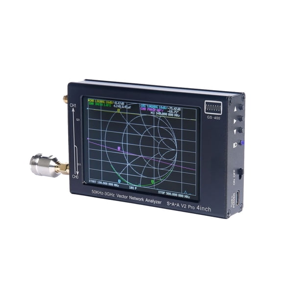 4-inch Vector Network Analyzer GS-400 Supports Host Computer Software 50kHz-3GHz Antenna Analyzer ,Easy to Use