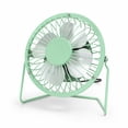 thumbnail image 1 of 4-inch Mini Metal Fan USB Desk Fan Small Personal Air Circulator Fan Portable Electric Table Desktop Fan Rechargeable Travel Fans for Camping Office Room Outdoor Green, 1 of 8