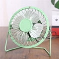 thumbnail image 1 of 4-inch Mini Metal Fan USB Desk Fan Small Personal Air Circulator Fan Portable Electric Table Desktop Fan Rechargeable Travel Fans for Camping Office Room Outdoor Green, 1 of 6
