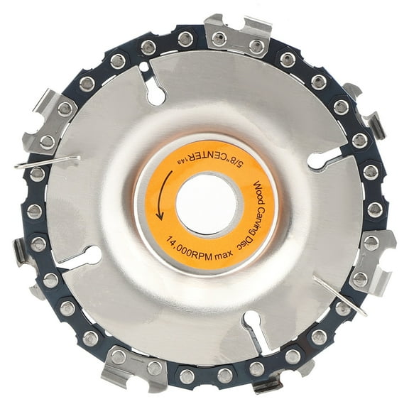 4 inch wood carved chain disc 22 tooth saw blade grinder wood carving disc Chainsaw grinding wheel disc for 4-1/2 inch angle grinder, 5/8 inch inner diameter chainsaw, cutting disc
