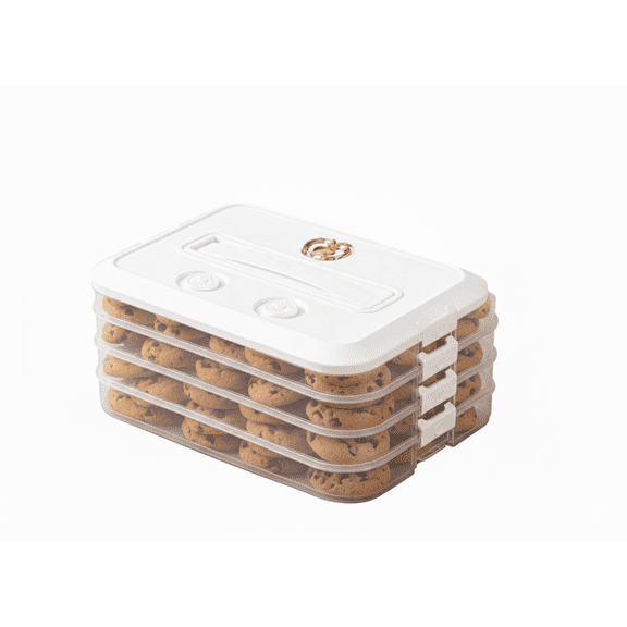 4-layer Food Storage Containers, Cookie Storage Containers,Good Sealing Dumpling Box