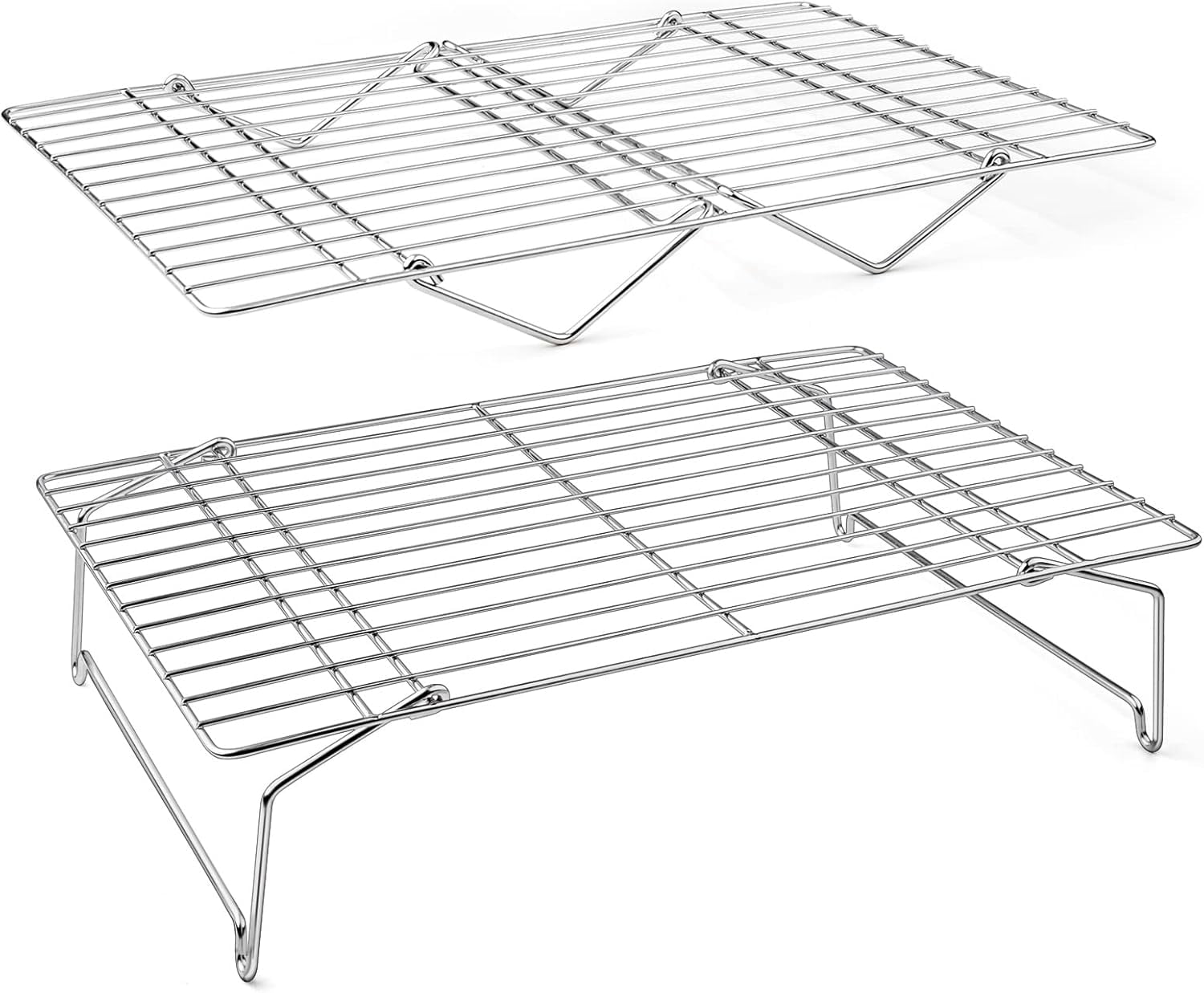 4-layer cooling rack, 15 inch small 10.1-inch stainless steel stackable ...