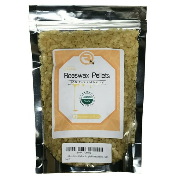 4 lb 100% Pure Natural Yellow Beeswax Pellets for Crafting Candle Soap Making Lip Balms Skin Care Product, Triple Filtered Cosmetic Grade