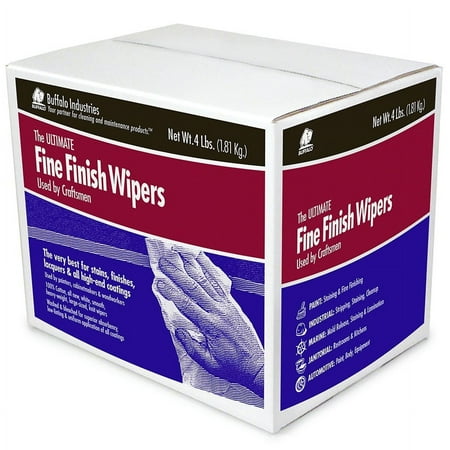 4 lb Buffalo Industries 12036 White Ultimate Fine Finish Wipers All New Rag