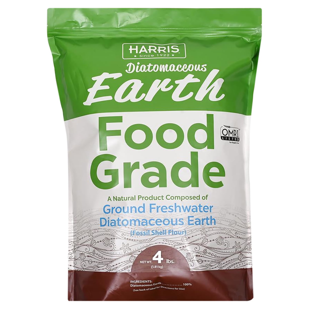 Harris 4 lbs. Organic Diatomaceous Earth Food Grade 100% for Garden ...
