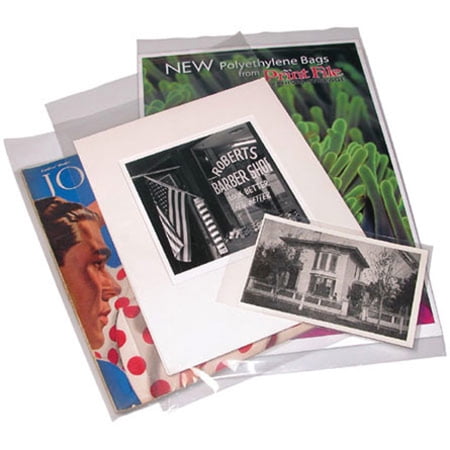 Print File 4 mil Polyethylene Storage Bag with 2" Flap, 13x19"-100 Bags