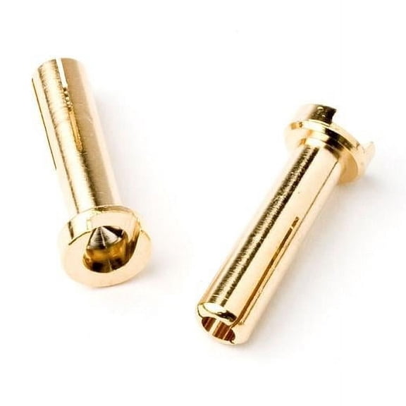 4 mm Male Bullets Low Profile Connector, Gold - 18 mm