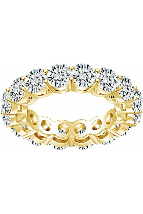 4 mm Moissanite Rounds Eternity Ring, Eternity Band, Wedding Band, Engagement Ring, Anniversary Ring, Statement Ring, Eternity Ring for Her