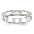 thumbnail image 1 of 4 mm Sterling Silver Design Edge Band - Size 4, 1 of 1
