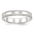 thumbnail image 1 of 4 mm Sterling Silver Design Edge Band - Size 9, 1 of 1