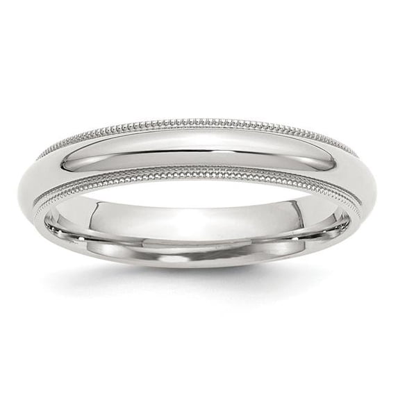 4 mm Sterling Silver Milgrain Comfort Fit Band, Polished - Size 9.5