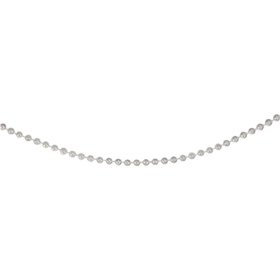 4 mm x 100 ft. Small Shiny Clear Iridescent Beaded Christmas Garland