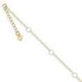 thumbnail image 1 of 4 mm x 9 in. 14K Two-Tone Adjustable Circle Anklet, 1 of 1