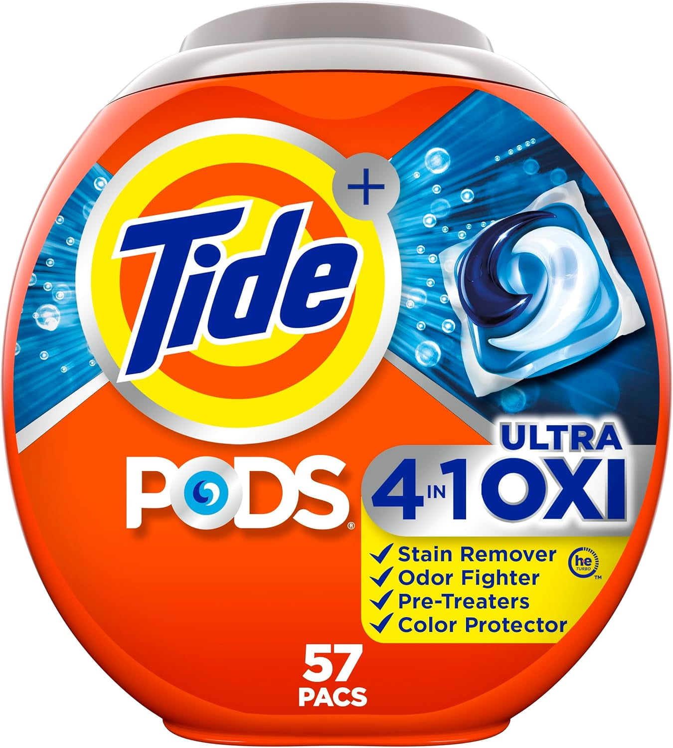 4-n-1 Ultra Oxi PODS Laundry Detergent Pacs, 57 Count, HE Compatible ...