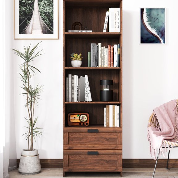 4 - open - shelf, adjustable, melamine - coated - store personal belongings and decorations - study, bedroom - fit home environment