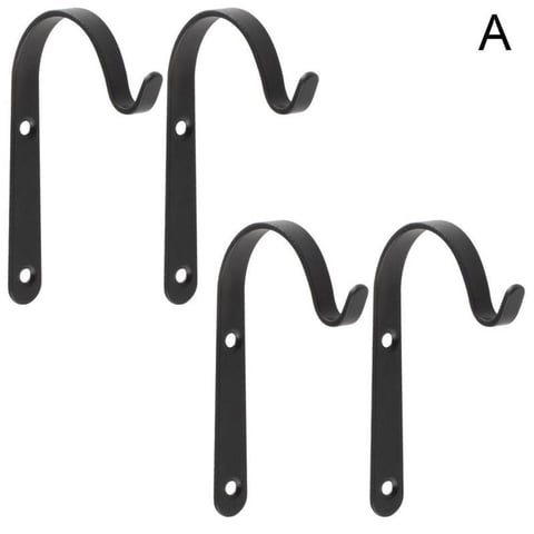 4 or 10 Pack Heavy-Duty Wrought Iron Wall Hooks for Hanging Bird Feeders, Lanterns, and Decorations, Rust-Proof and Durable for Garden or Home