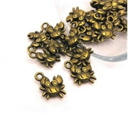 GUERRILLA CHARM 4 or 20 Pieces: Bronze Tiny Crab 3D Charms