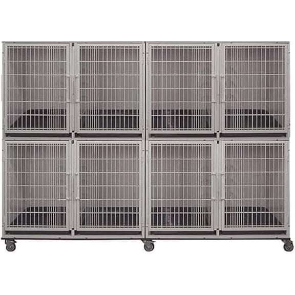 4 or 8 Unit Modular Powder Coated Cage Bank Kit