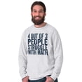 thumbnail image 1 of 4 out of 3 Struggle Math Nerd Humor Long Sleeve TShirt Men Women Brisco Brands 3X, 1 of 6