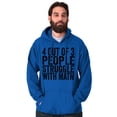 thumbnail image 1 of 4 out of 3 Struggle Math Nerd Humor Unisex Plus Fleece Graphic Hoodie Brisco Brands 5X, 1 of 5
