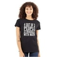 thumbnail image 1 of 4 out of 3 Struggle Math Nerd Humor Womens Slim Fit Graphic Tee Brisco Brands X, 1 of 5