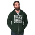 thumbnail image 1 of 4 out of 3 Struggle Math Nerd Humor Zip Up Hoodie Men's Women's Brisco Brands M, 1 of 6