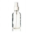 thumbnail image 1 of 4 oz CLEAR Boston Round Glass Bottle- w/White Fine Mist Sprayer - pack of 4, 1 of 1
